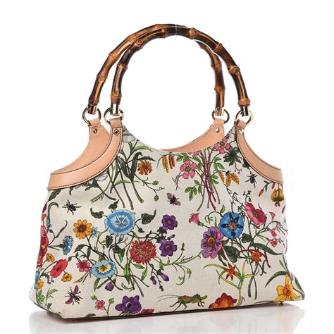 gucci bamboo floral tote|where to buy gucci bamboo bag.